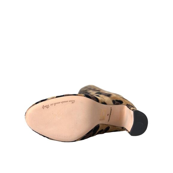 Dolce & Gabbana Velvet Leopard Print KneeHigh Boots Women Brown - Picture 5 of 6